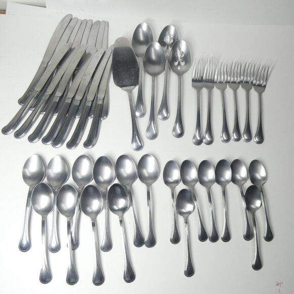 Pfaltzgraff Sturbridge Stainless Flatware Lot 44pcs - Picture 1 of 10
